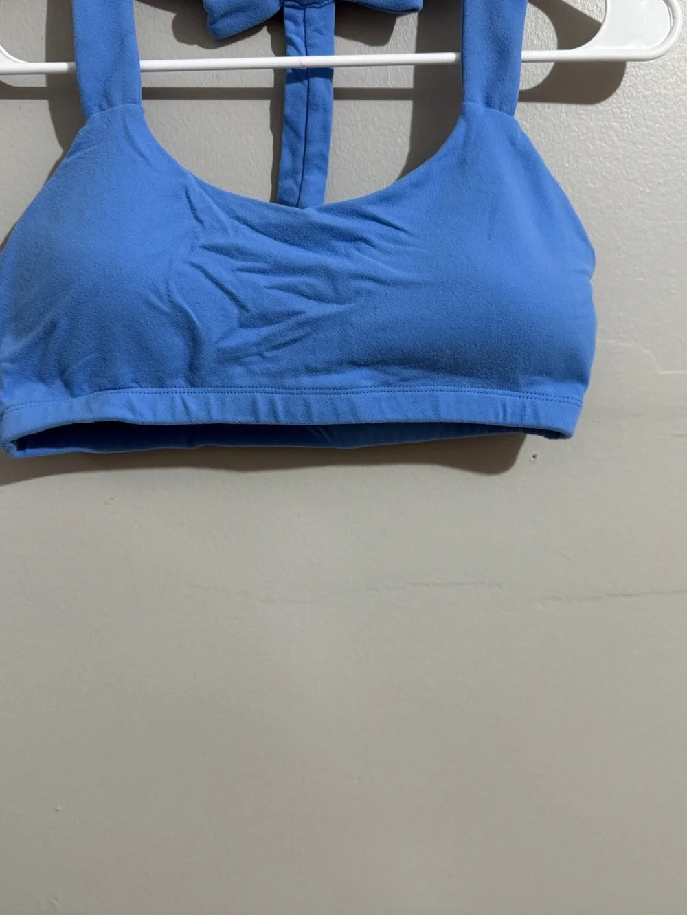 Kate Spade x Beyond Yoga Womens M Blue Cinched Bow Sports Bra Yoga Activewear